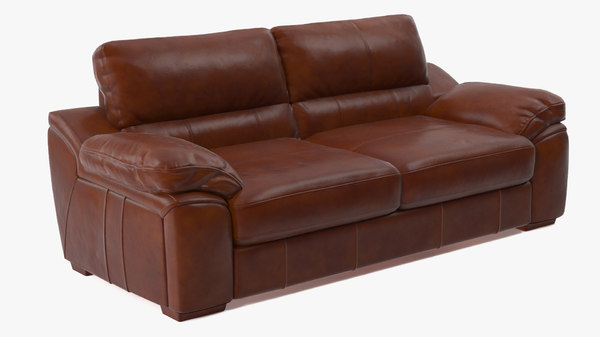 Brown Leather Sofa Model Turbosquid, Is Leather Furniture Still In Style 2020