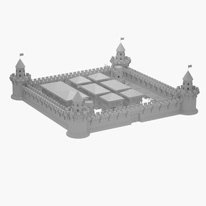 medieval city 3D model