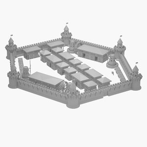 medieval city 3D model