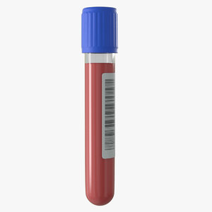 test tube blood 3D model