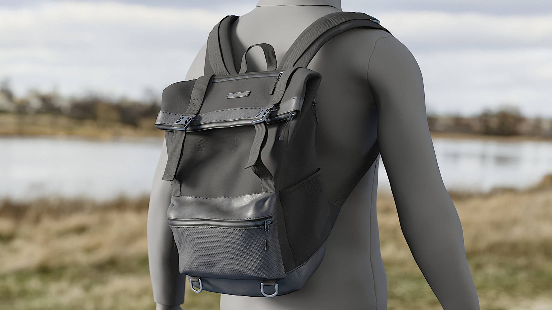 3D realistic men s backpack model TurboSquid 1550129