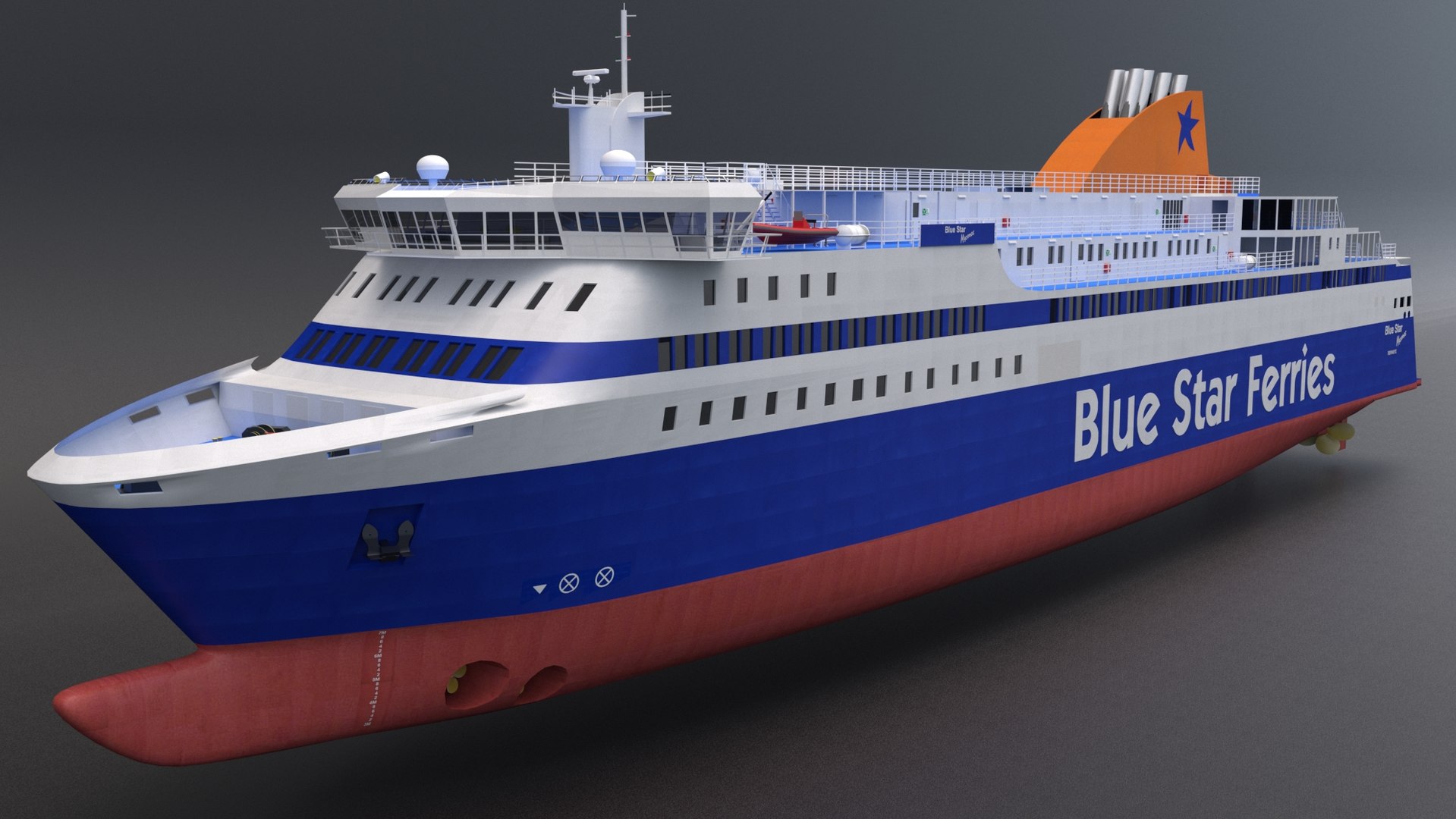  3D  blue star ferries  model TurboSquid 1550229