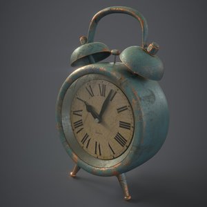 3D old alarm clock
