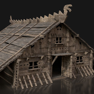 3D model viking norseman north
