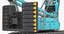 3D construction vehicles rigged big