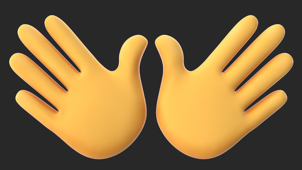 Open hands emoji 3D - TurboSquid 1550664