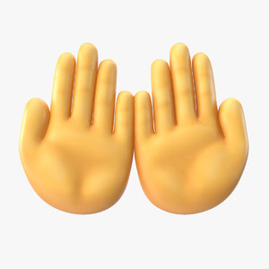 palms emoji 3D model