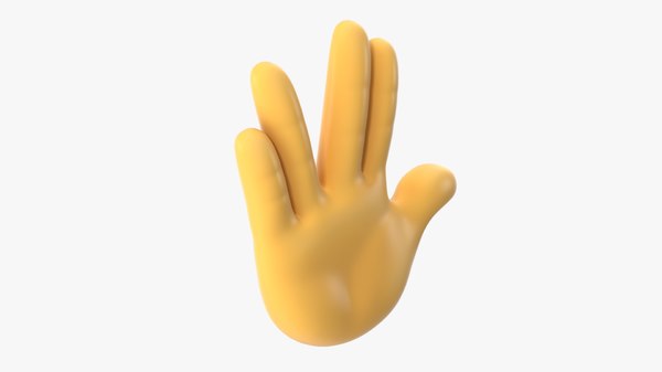 3D vulcan salute emoji model - TurboSquid 1550808