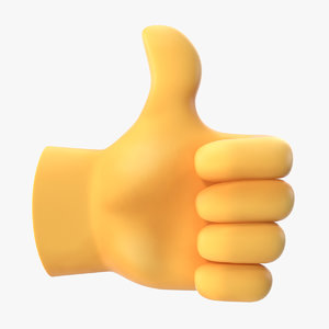 thumbs gesture emoji 3D model