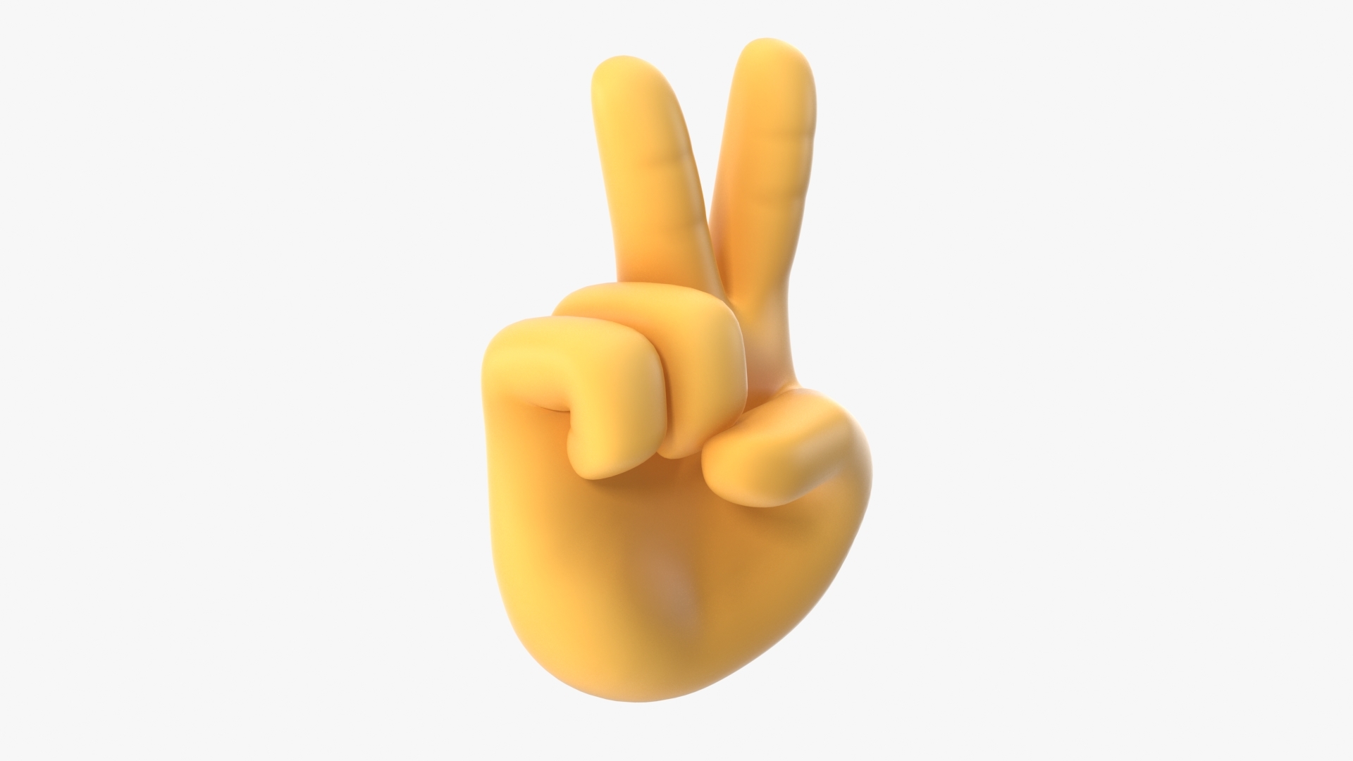 3D model victory hand sign emoji TurboSquid 1550799