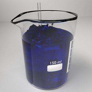 3D 150 ml glass beaker