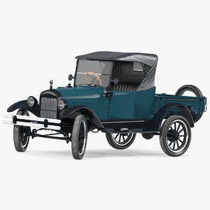 t roadster pickup rigged 3D model