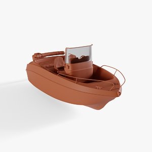 3D model motor boat