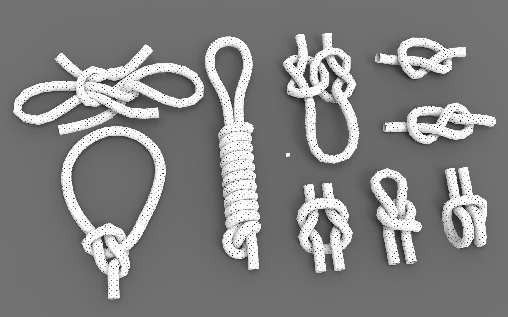 Rope Knot Types 3D Model TurboSquid 1551181