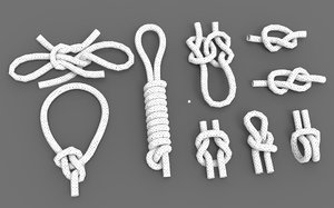 rope knot types 3D model