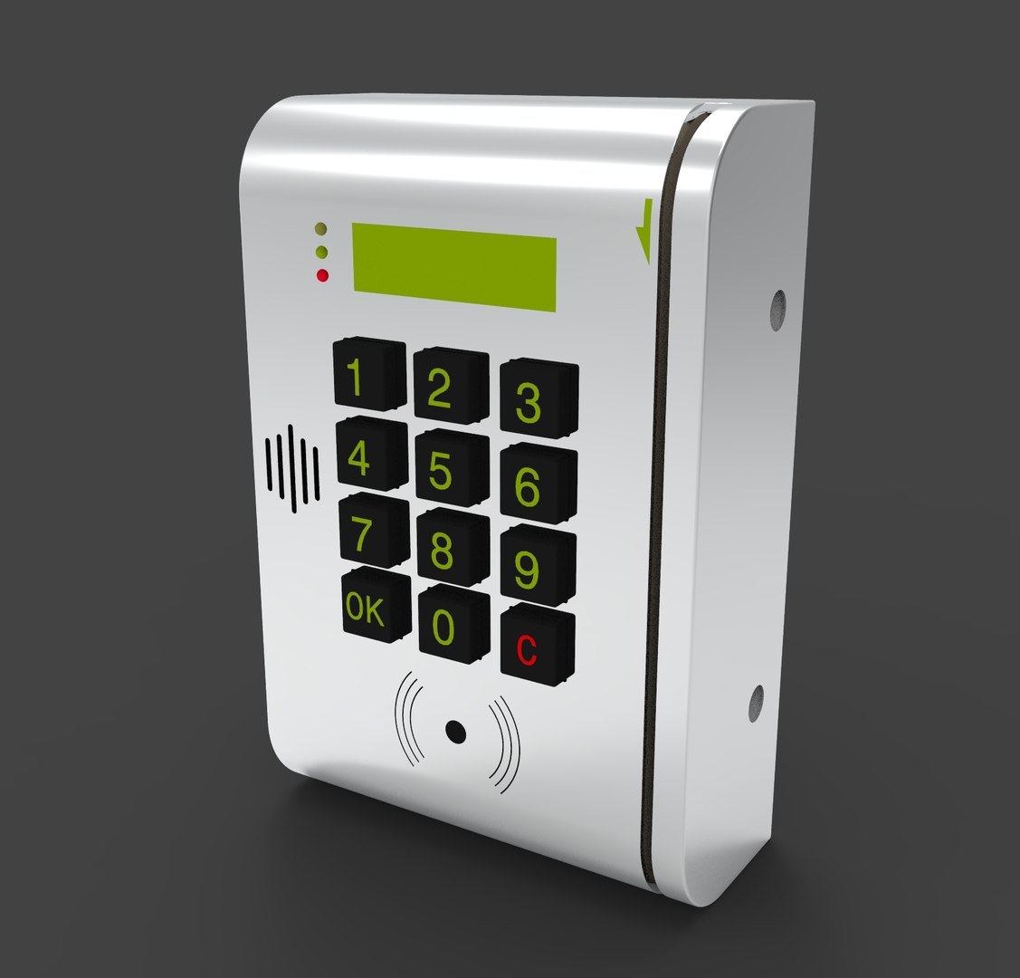 Door swipe card reader 3D - TurboSquid 1551675