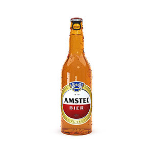 modeled amstel bottle 3D model