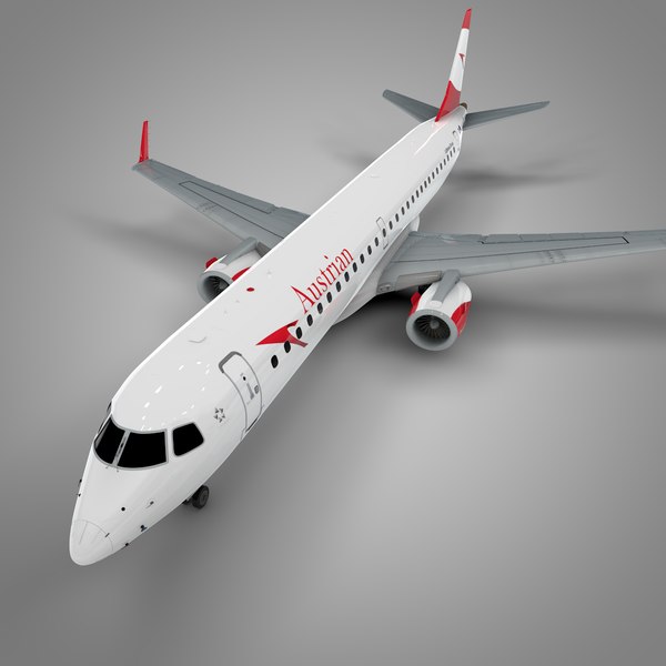 3d Austrian Airlines Embraer195 L678 Model Turbosquid