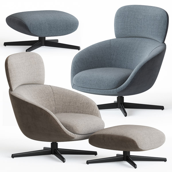 3d Rus Armchair Ottoman Minotti Turbosquid 1551367 3d Rus Armchair Ottoman Minotti, Armchair With Ottoman