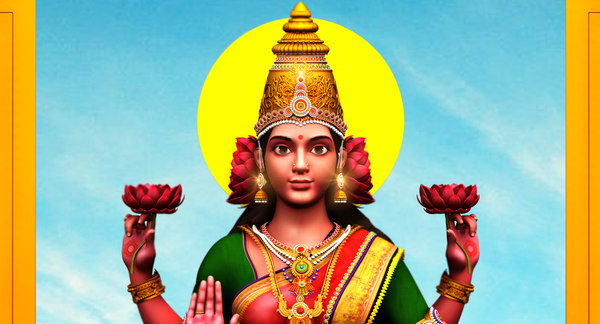 3D god lakshmi