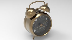 twin bell alarm clock 3D model