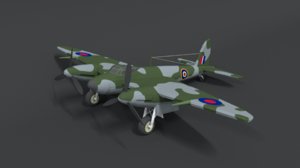 havilland dh 98 mosquito 3D model