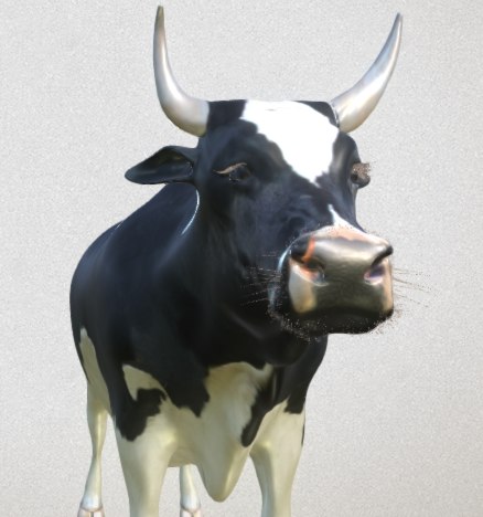 3d bull cow