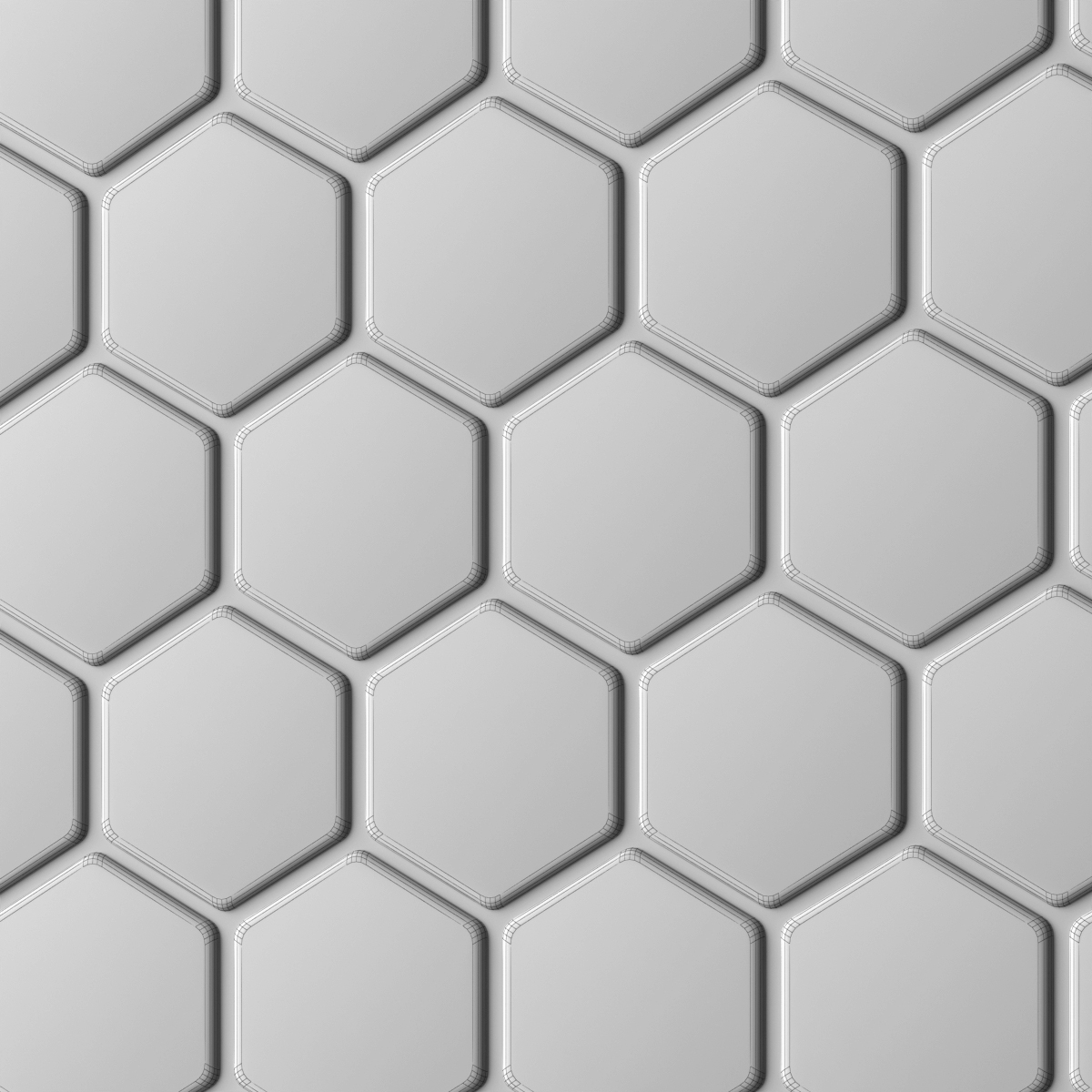 Hexagon tiles 3D model TurboSquid 1551956