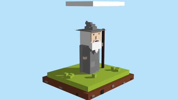 Voxel Gandalf Model 13dモデル Turbosquid