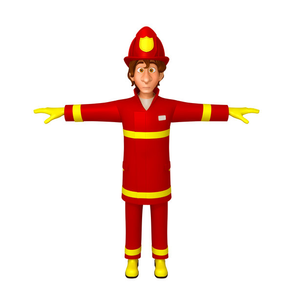 fireman cartoon 3d