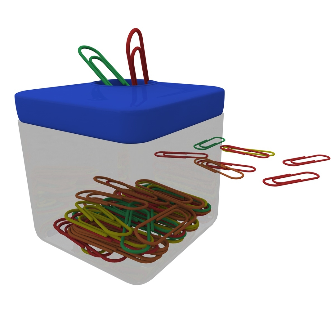 Caixa de clipes de papel Modelo 3D TurboSquid 1552106