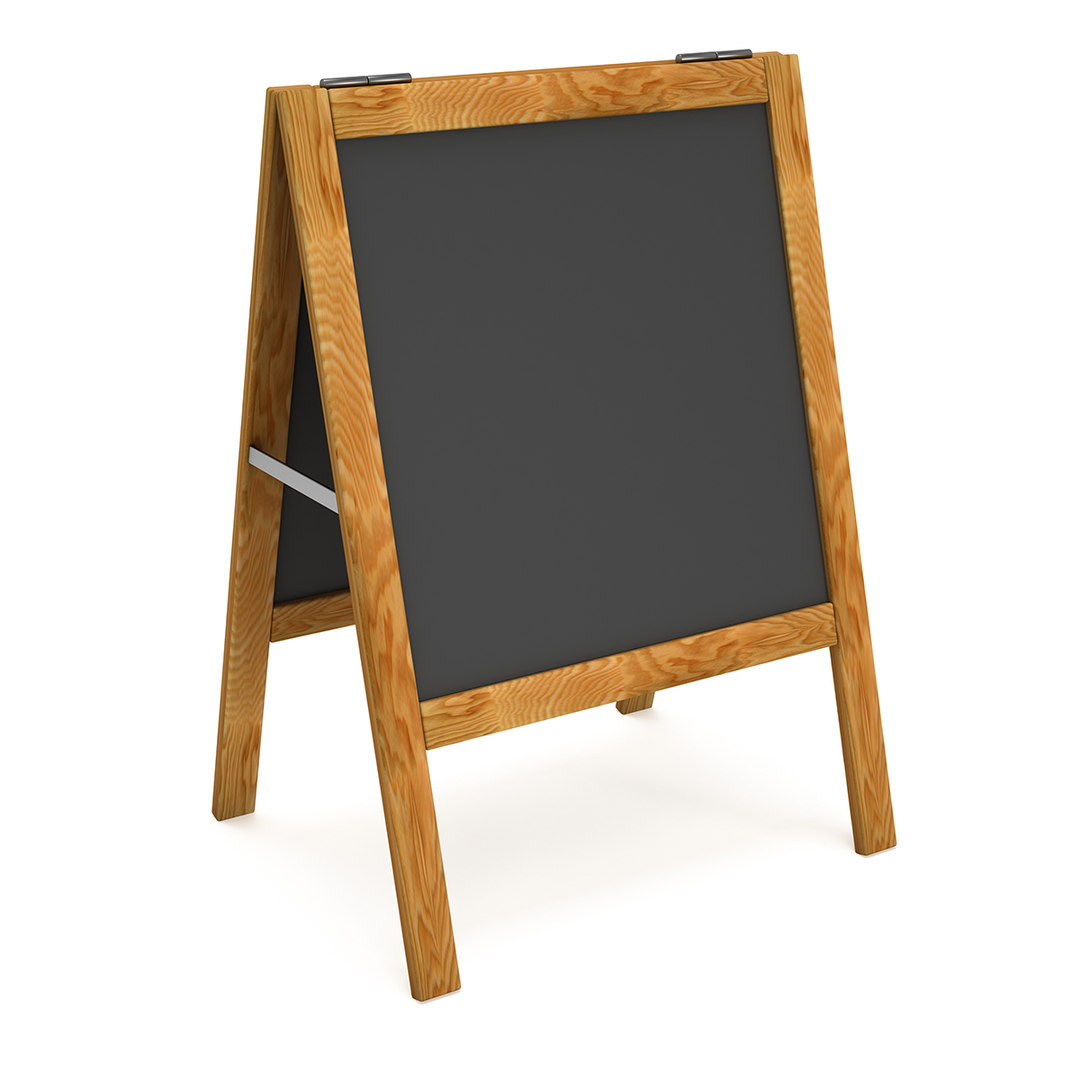 Sandwich board black menu 3D model - TurboSquid 1552146