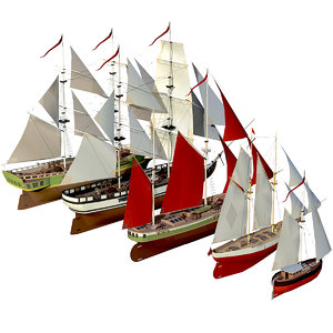sailboats sailing ships model