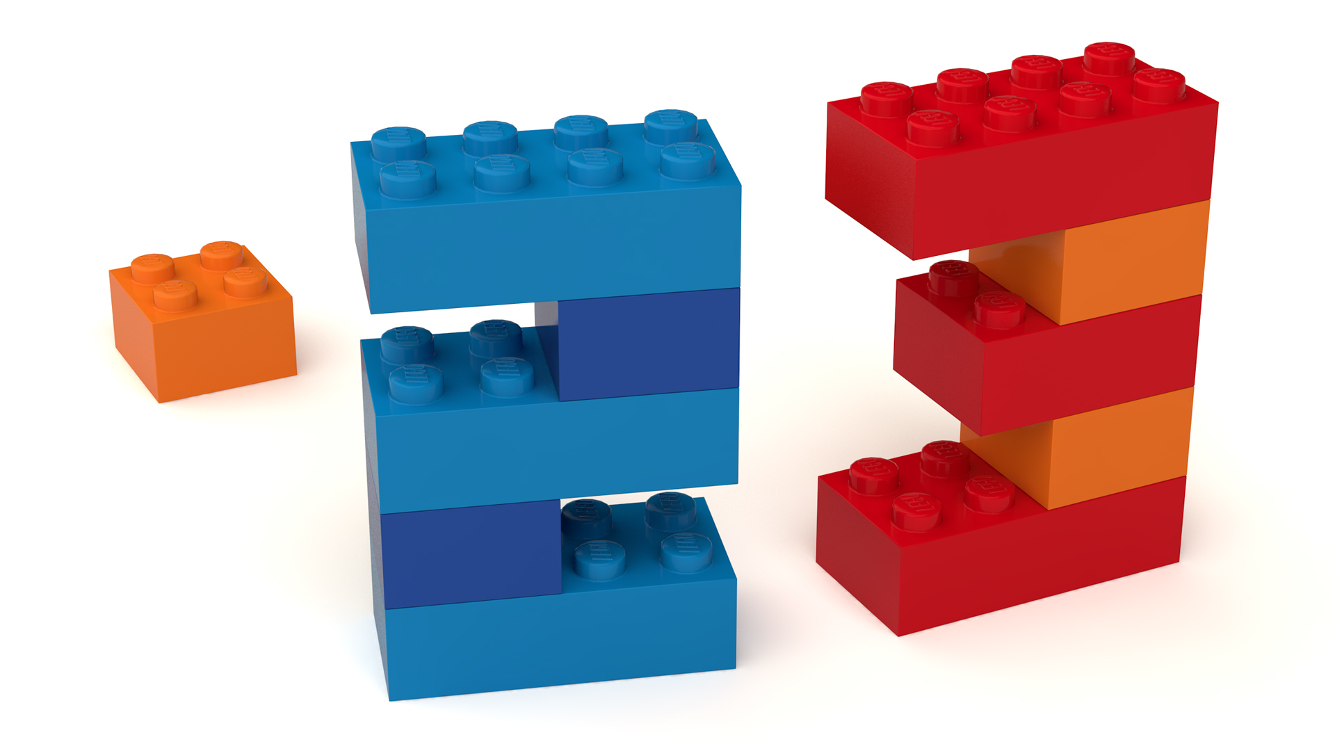 Lego numbers 3D model TurboSquid 1552266