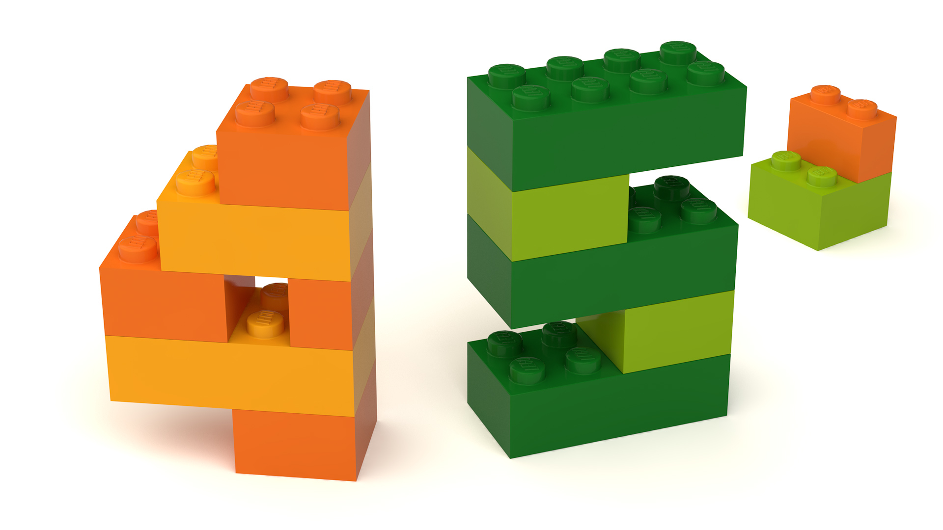 Lego numbers 3D model TurboSquid 1552266