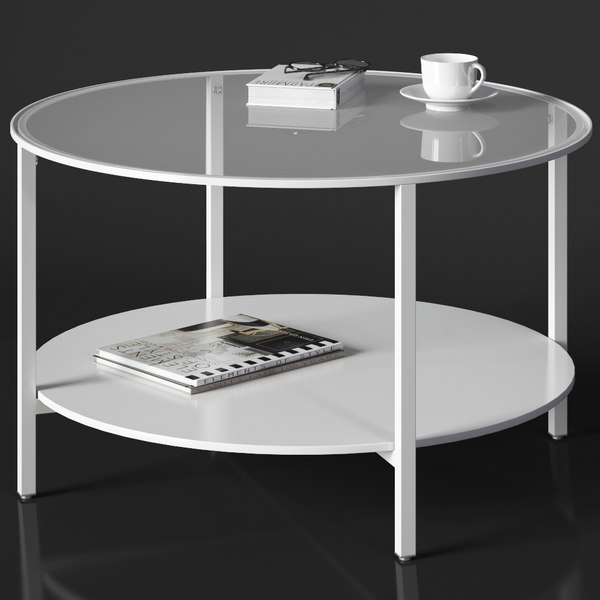 Ikea Vittsjo Coffee Table 3d Model, Round Mirror Coffee Table Canada Ikea