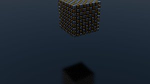 3D cube falling