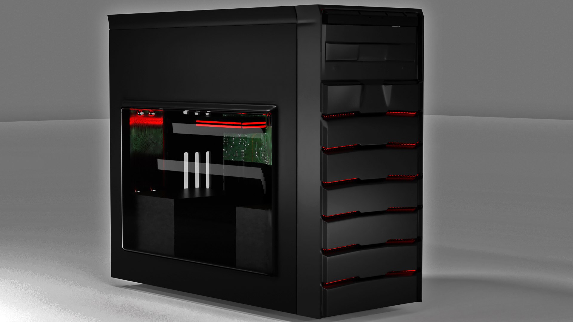 Case 3d model. 3д ПК блок. Компьютер pandora Red. PC Case 3d model. Системный блок в 3д CG trader.