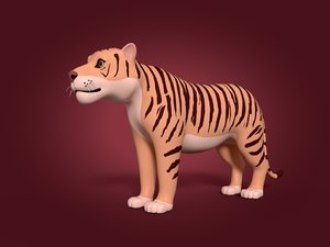 3D cartoon tiger model