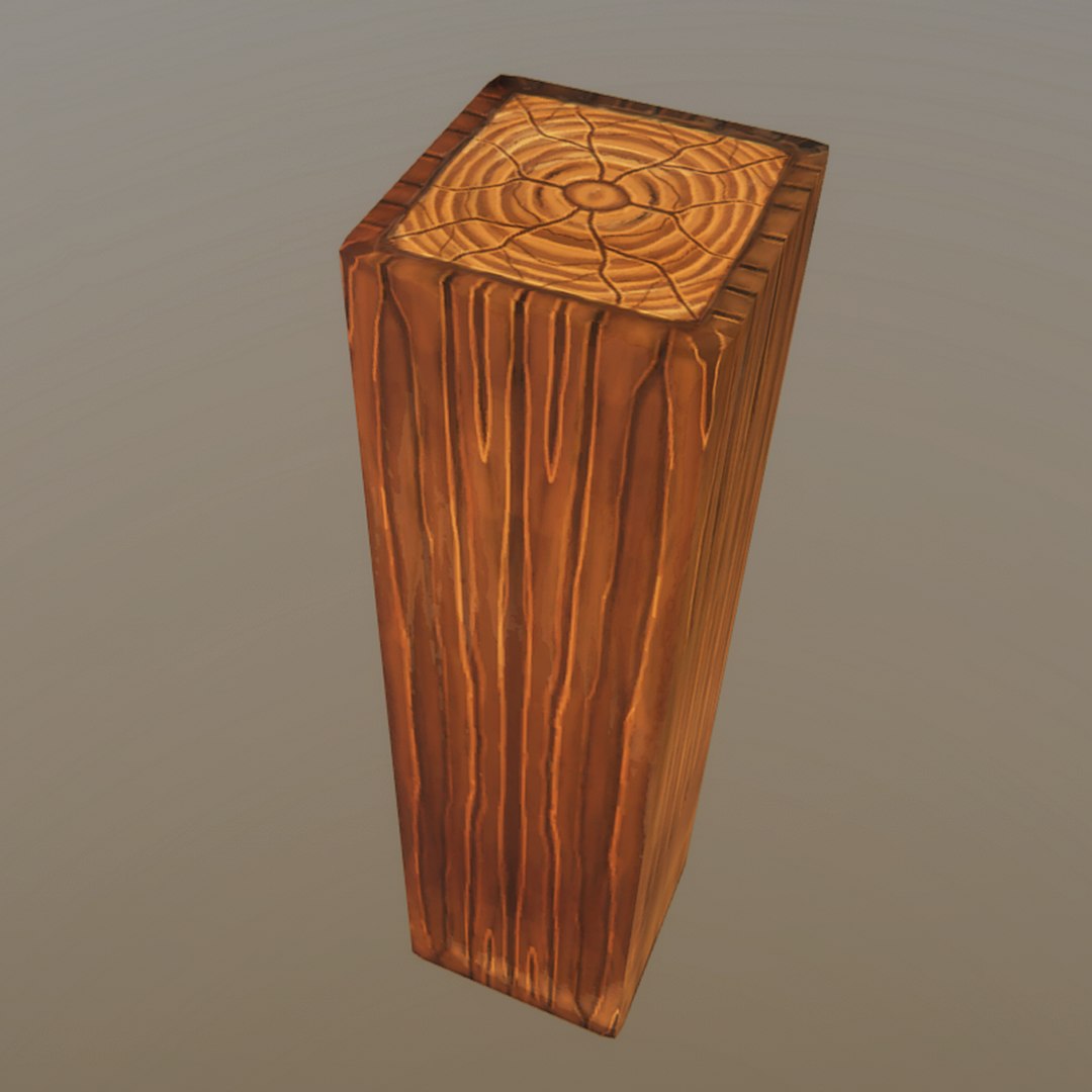 3D model tileable wooden pillar TurboSquid 1552288