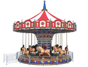 carousel ride 3D model