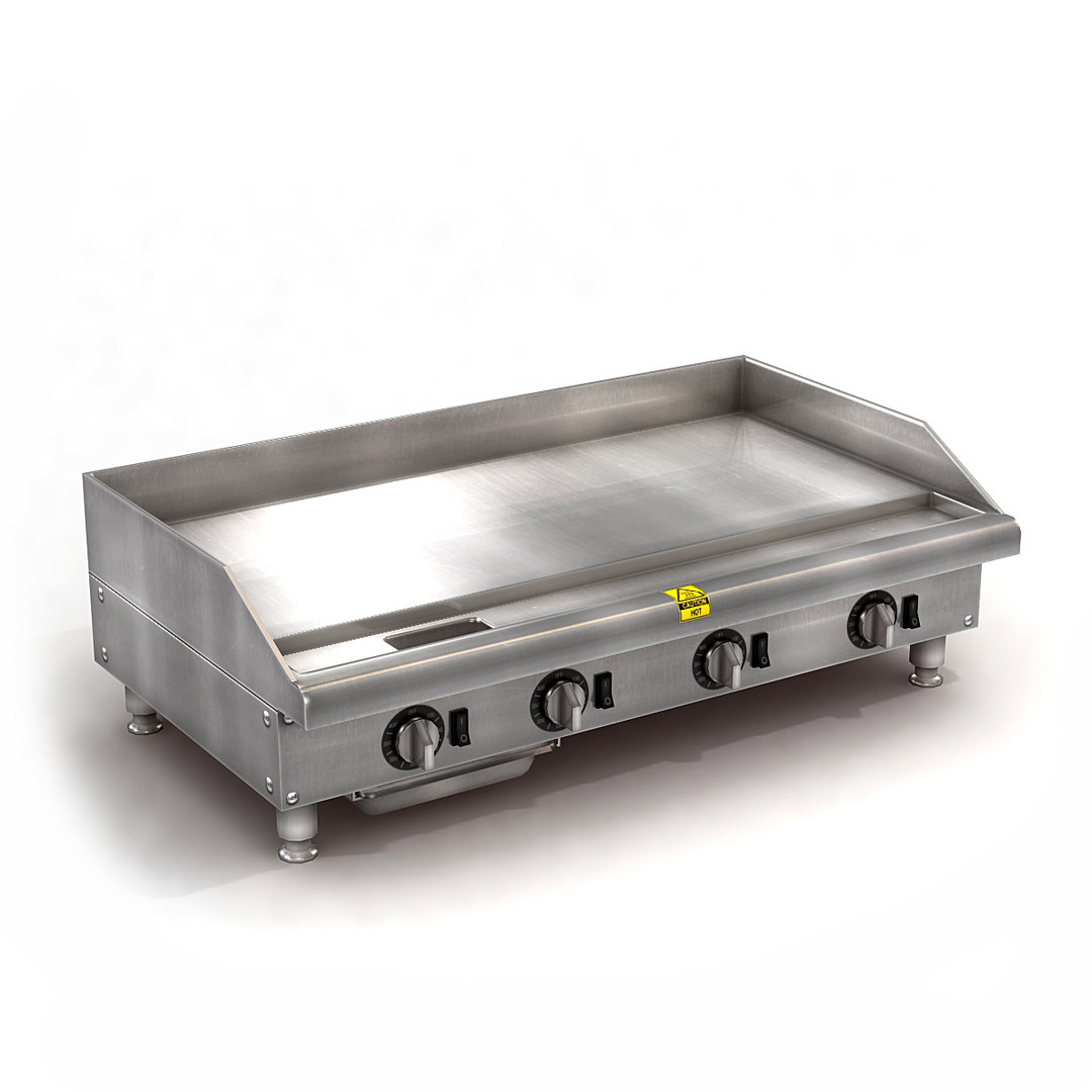 Commercial kitchen griddle 3D model TurboSquid 1552641