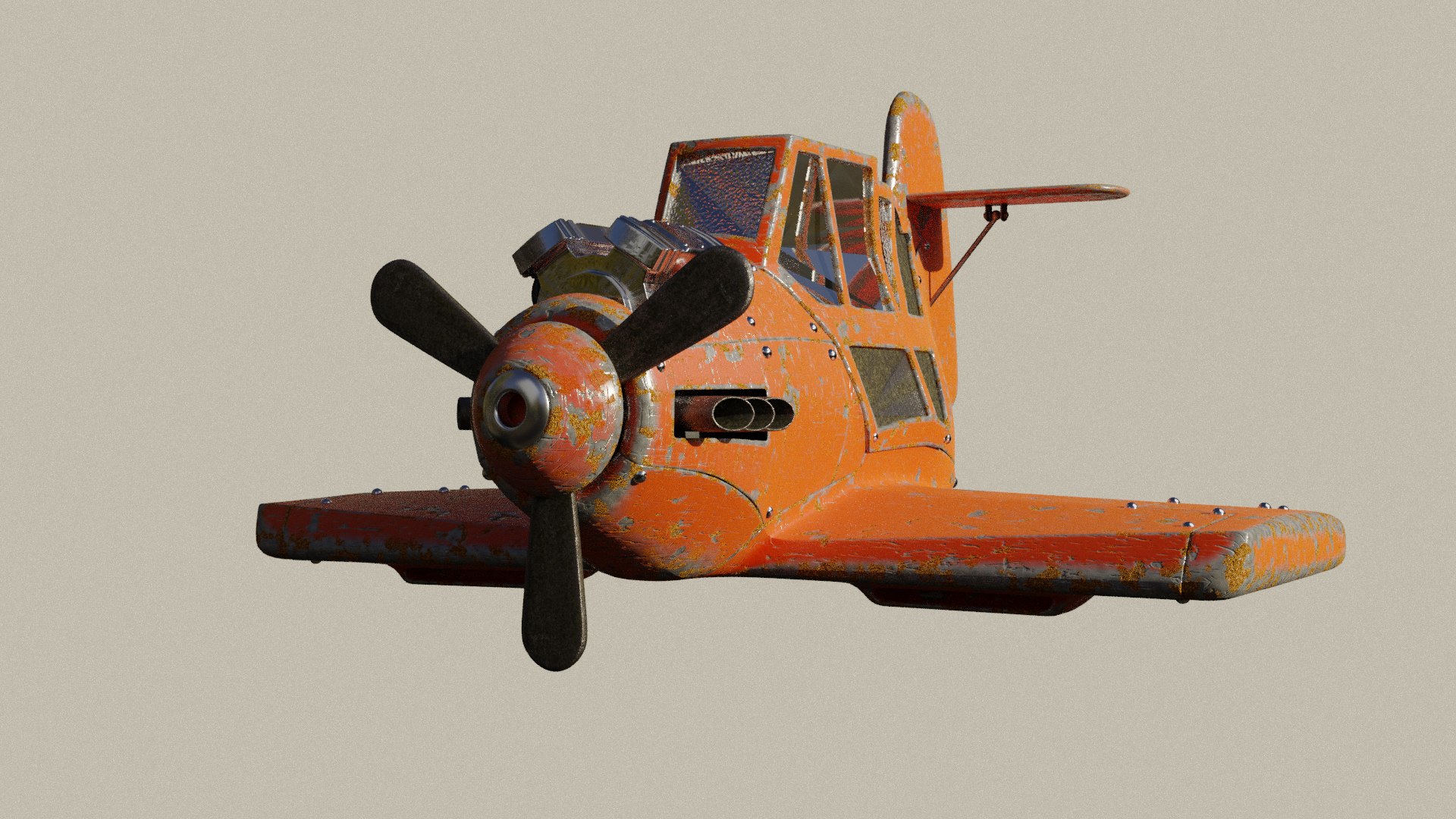 Plane rust 3D model TurboSquid 1552958