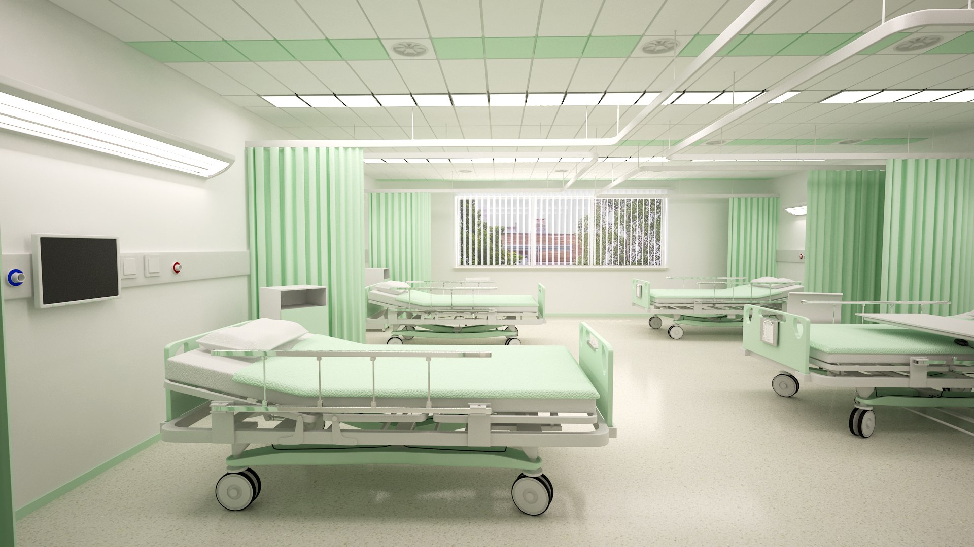 Hospital ward scene 3D TurboSquid 1553037