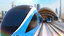 dubai metro stations train 3D
