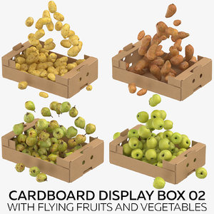 3D cardboard display boxes flying