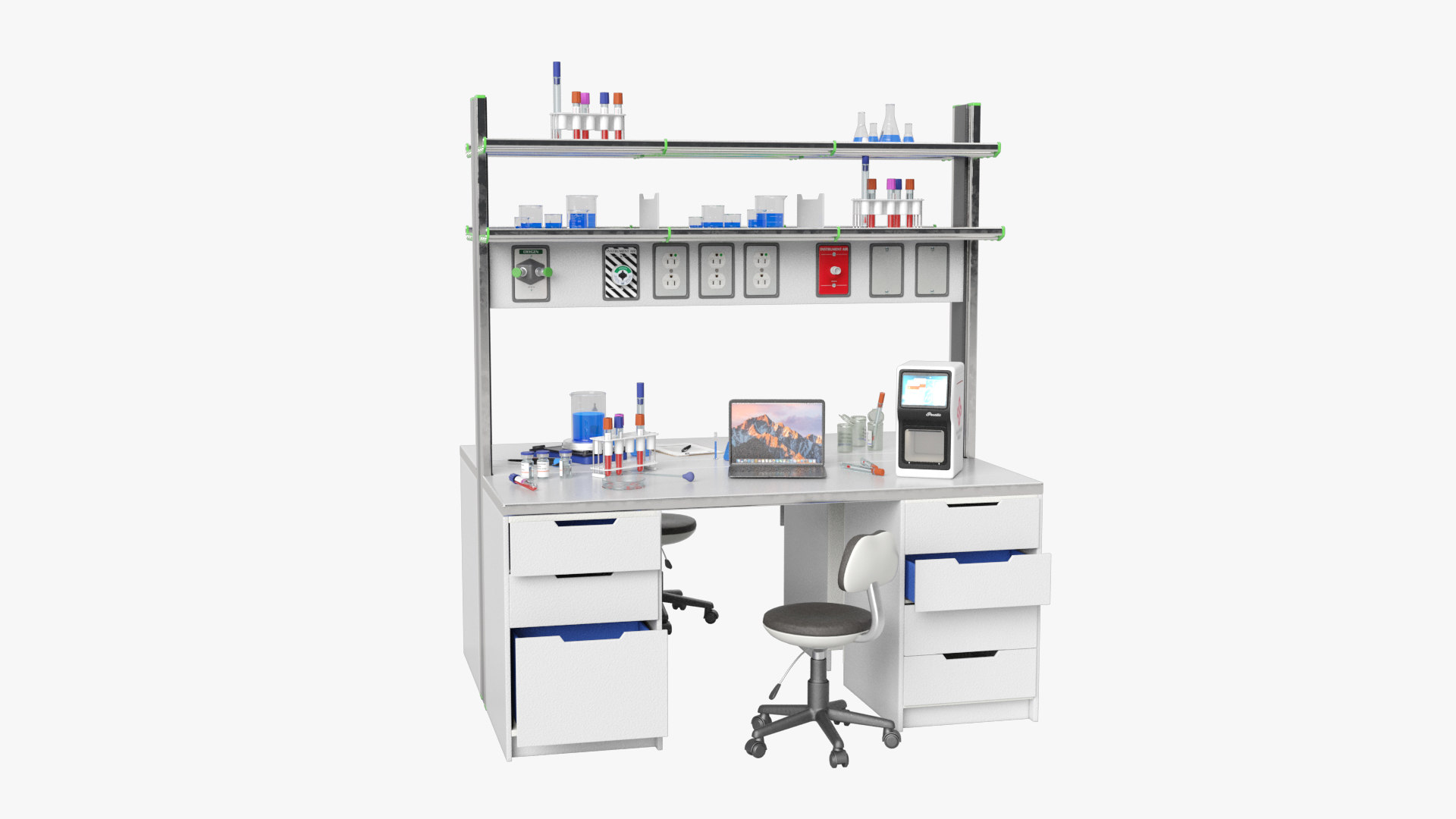 Лабораторный стол 3д модель