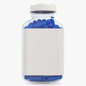 3D pills bottle