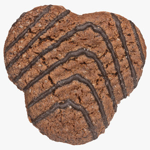 dark cookie chocolate 01 3D model