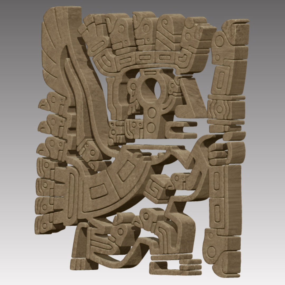 Carved stone inca model - TurboSquid 1554025